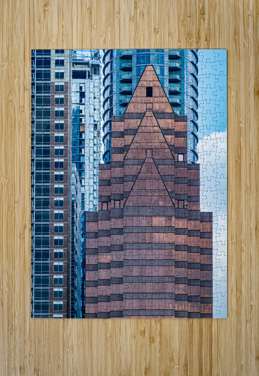 Abstract pattern of Austin Texas from South Congress bridge Steve Heap Puzzle printing