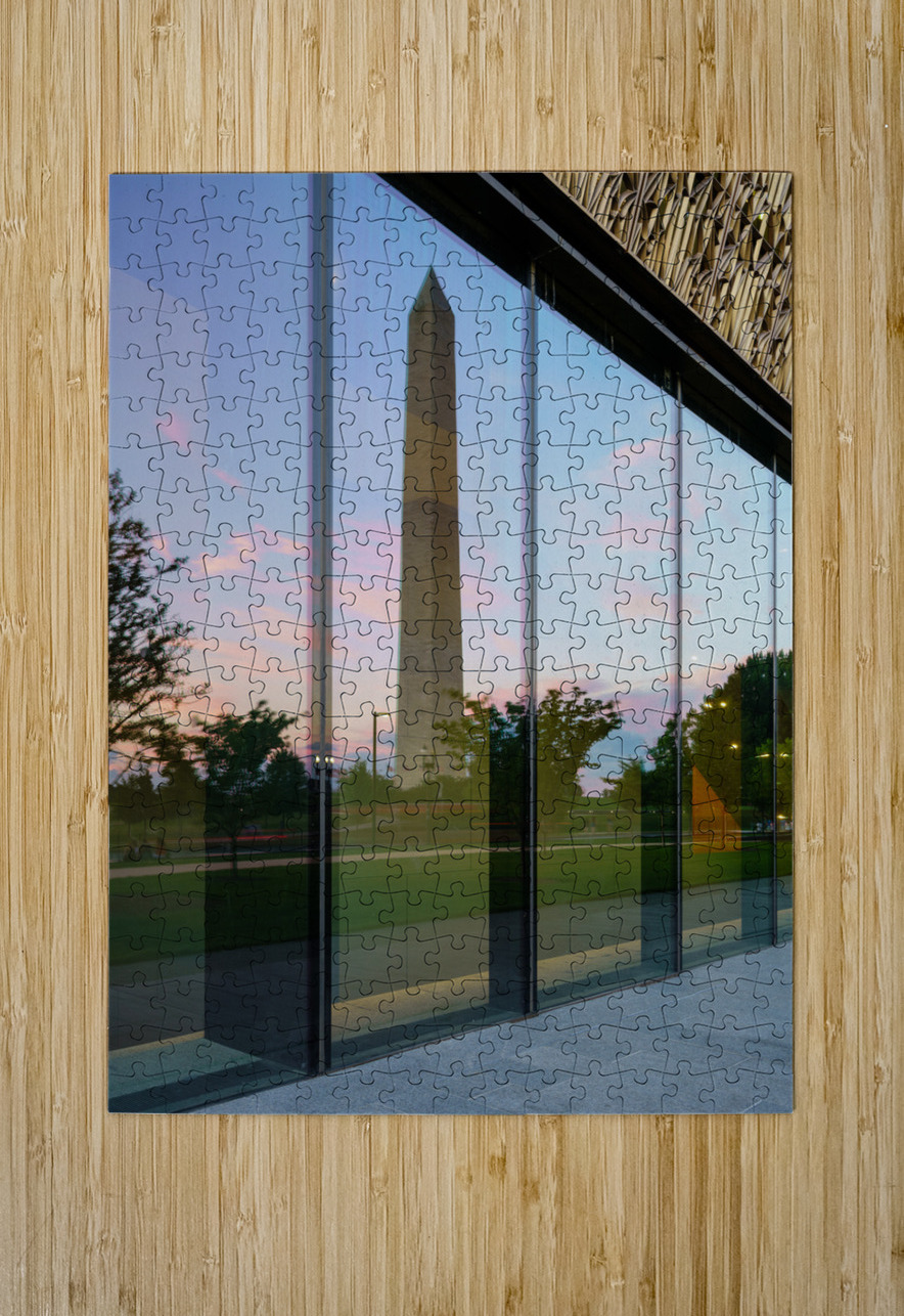 Reflection of Washington in African American Museum Steve Heap Puzzle printing