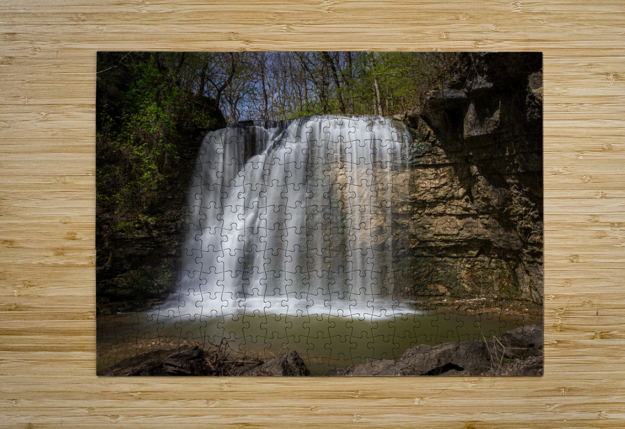 Hayden Run Falls in Dublin Ohio after heavy rain Steve Heap Puzzle printing