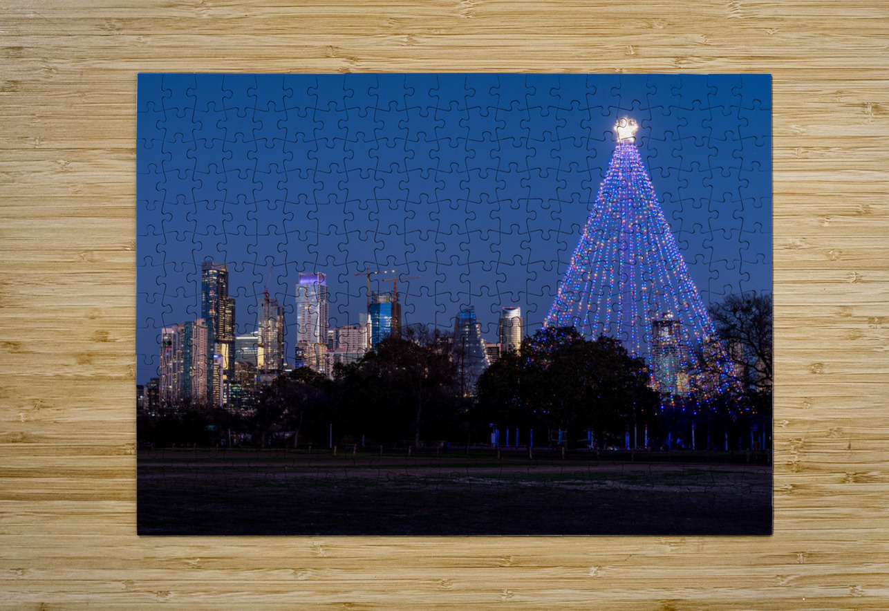 Cityscape of downtown Austin from the west in Zilker park 2025 Steve Heap Puzzle printing