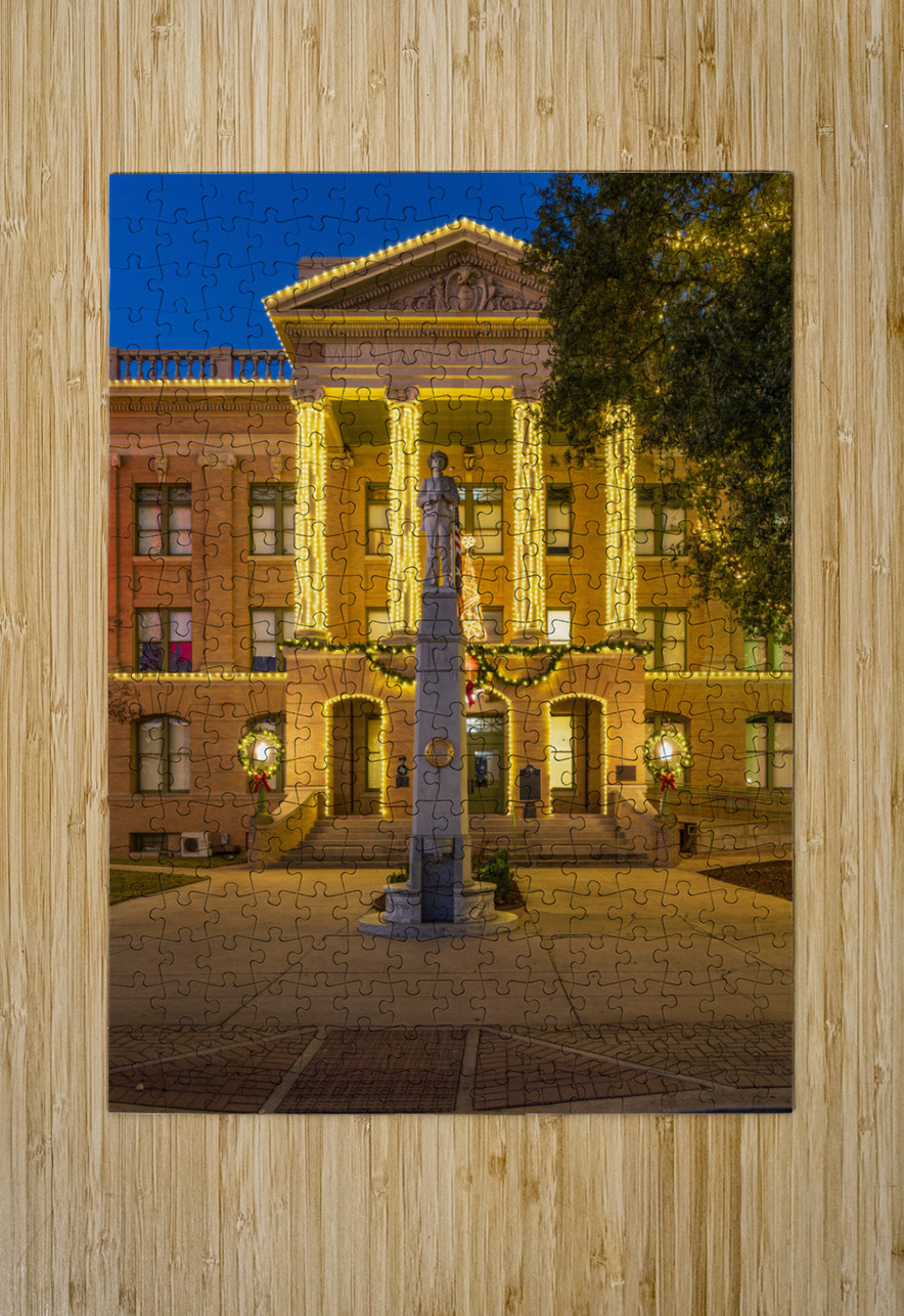 Entrance to Williamson County Courthouse in Georgetown TX Steve Heap Puzzle printing