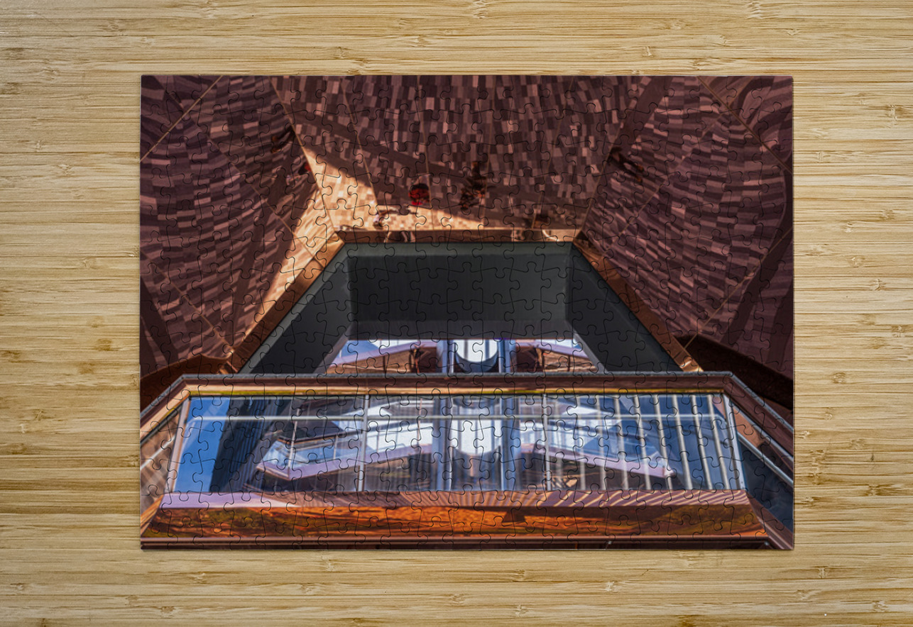 Reflective surface of the Vessel with photographer below Steve Heap Puzzle printing