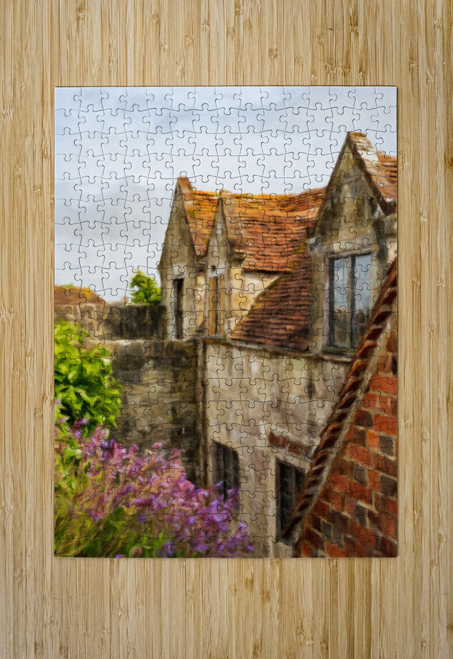 Digital oil painting of Yarmouth Castle building with red tiled  Steve Heap Puzzle printing