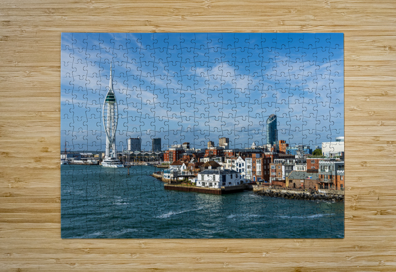 Spinnaker tower overlooks the harbor at Portsmouth with luxury y Steve Heap Puzzle printing