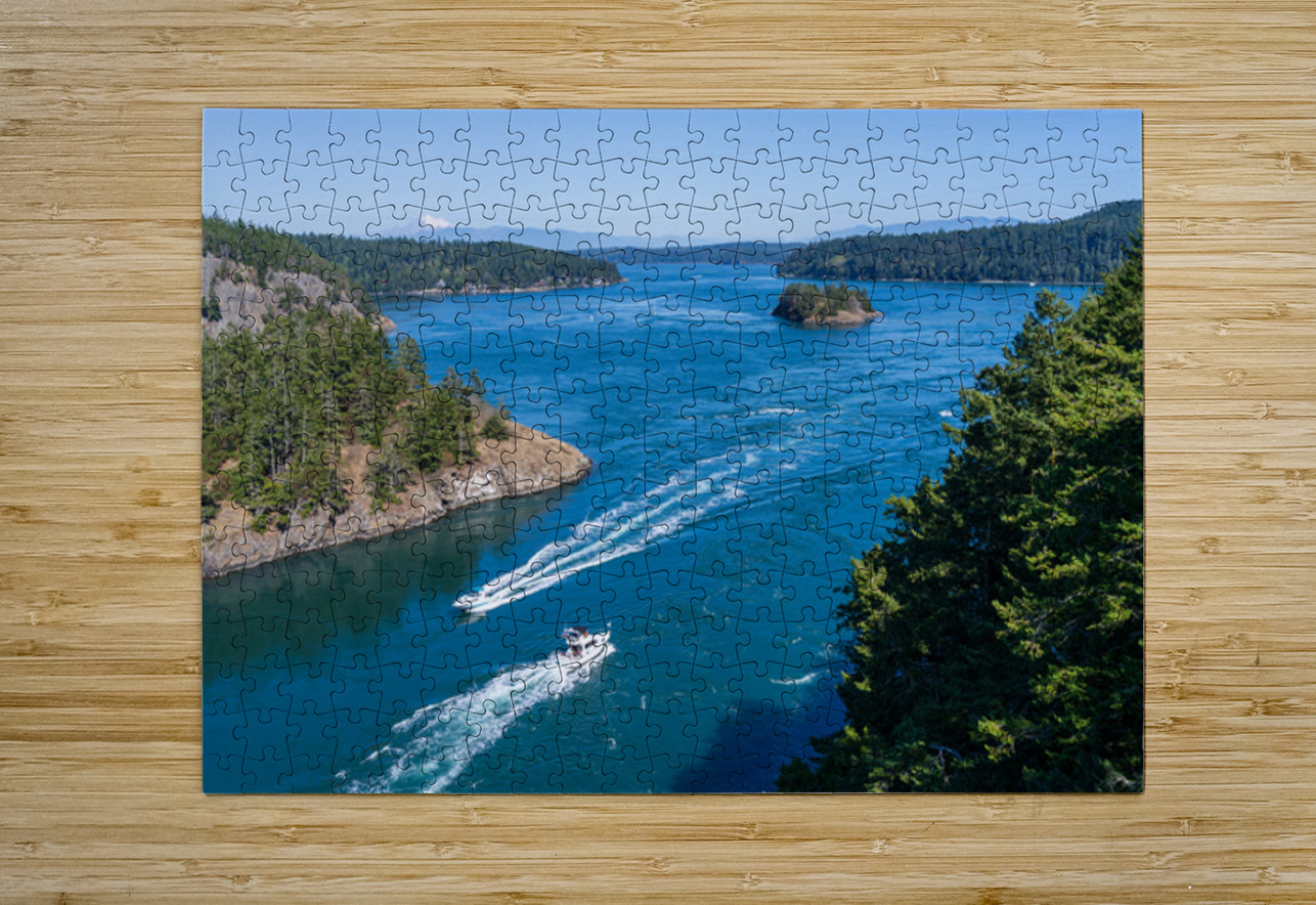 Turbulent water of Deception Pass in the Whidbey Island state pa Steve Heap Puzzle printing