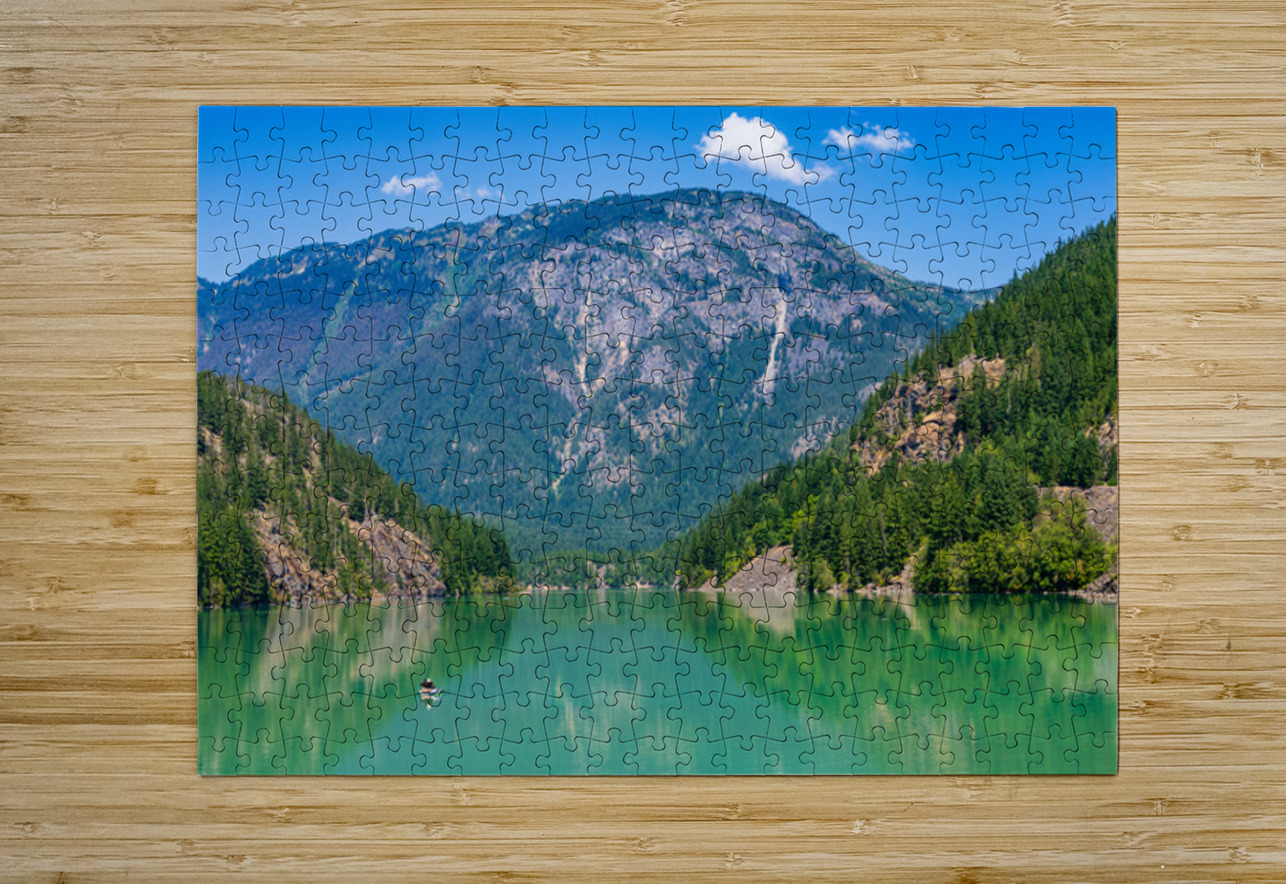 Paddleboard on Diablo Lake in North Cascades National Park in Wa Steve Heap Puzzle printing