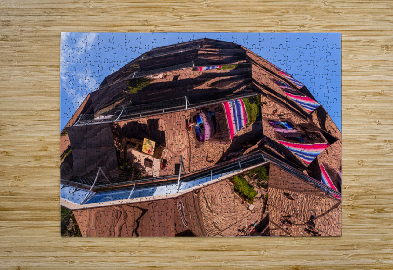 Reflective surface of the Vessel in Hudson Yards Manhattan Steve Heap Puzzle printing