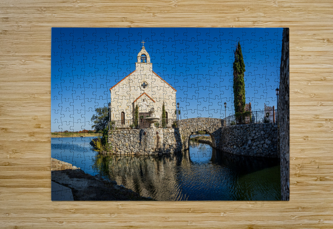Clear December day in Adriatica Village McKinney Texas a plann Steve Heap Puzzle printing