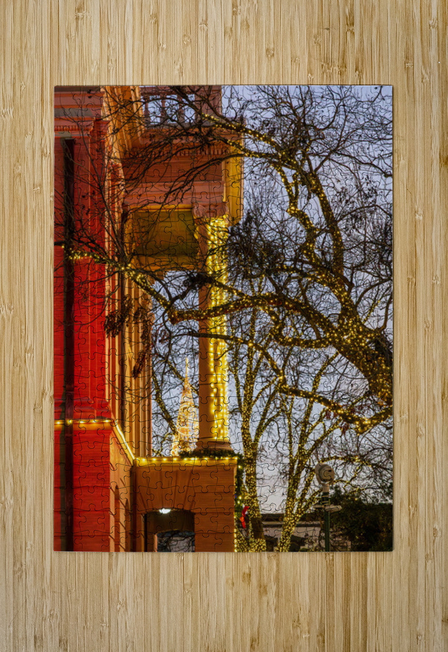 Sunset behind the Courthouse in Georgetown Texas Steve Heap Puzzle printing