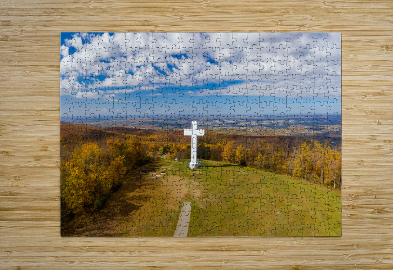Great Cross of Christ in Jumonville near Uniontown Pennsylvania  HD Metal print with Floating Frame on Back
