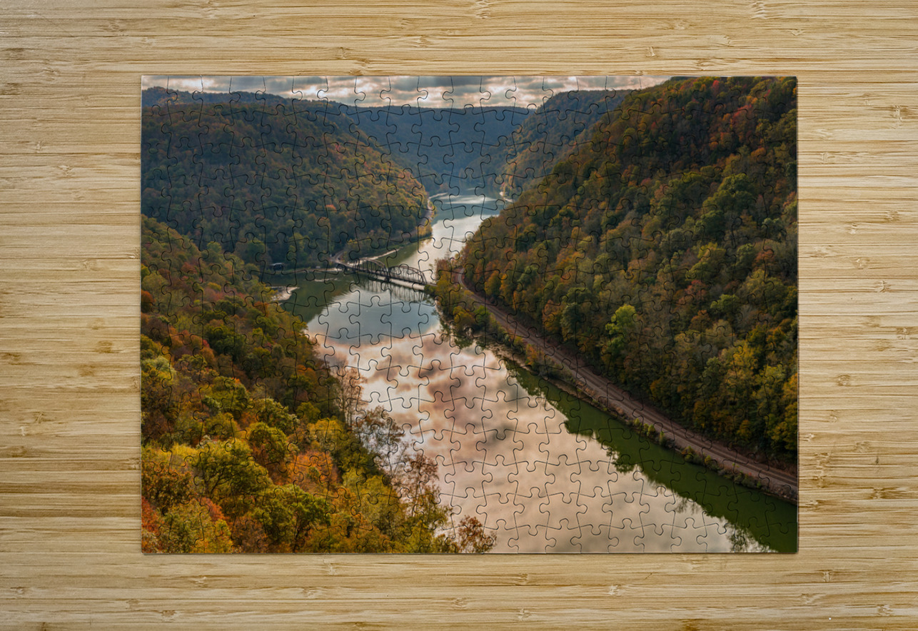 New River from Hawks Nest Overlook Steve Heap Puzzle printing