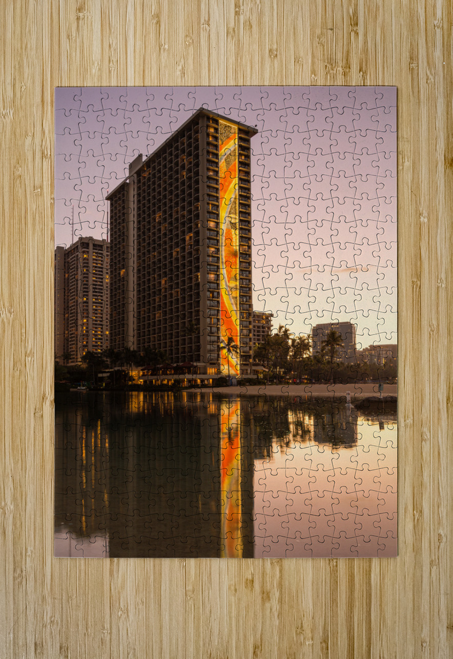 Newly restored tiling mural on Rainbow Tower Steve Heap Puzzle printing