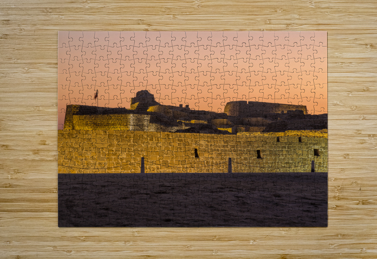 Old Bahrain Fort at Seef at sunset Steve Heap Puzzle printing