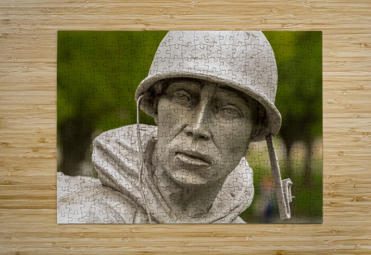 Close up of head of soldier statue in Korean War  Steve Heap Puzzle printing
