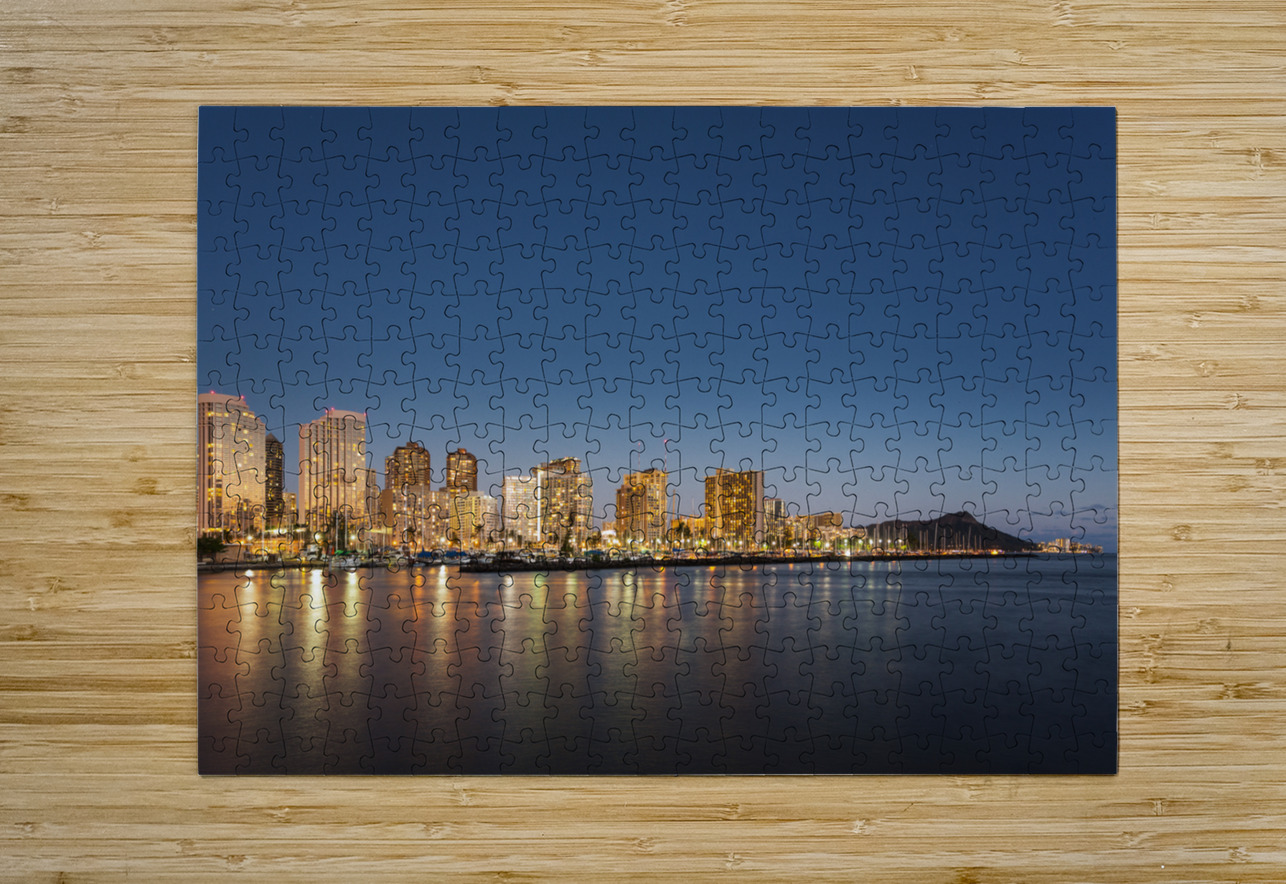 Panorama of Waikiki Honolulu Hawaii Steve Heap Puzzle printing