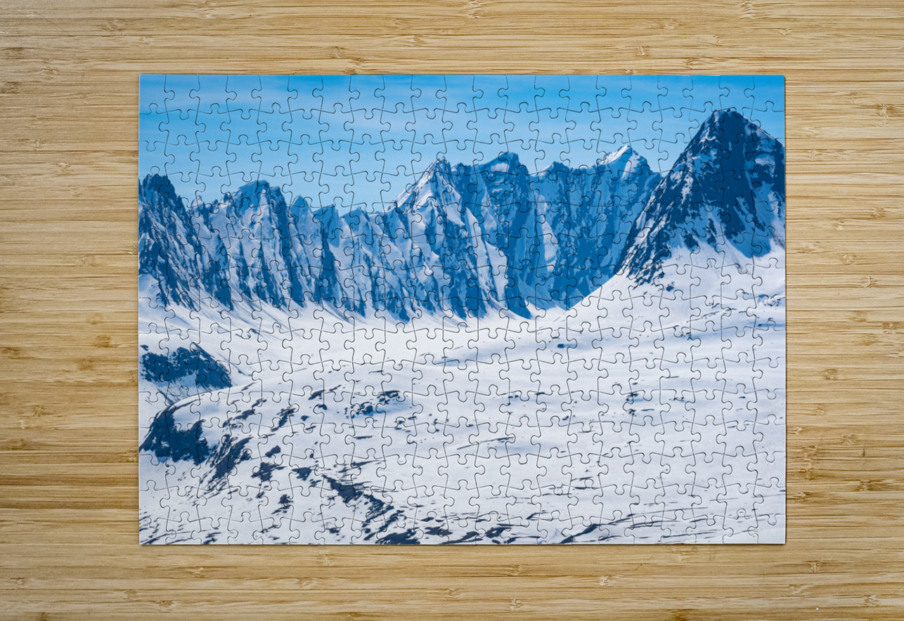 Majestic mountains of Thompson Pass rise over trees Steve Heap Puzzle printing