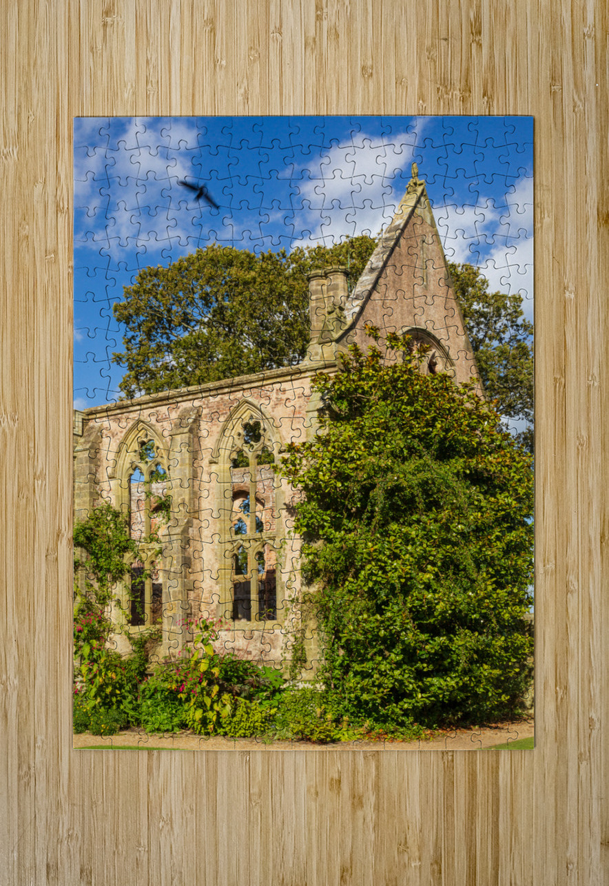 Abandoned historic British church with no roof Steve Heap Puzzle printing