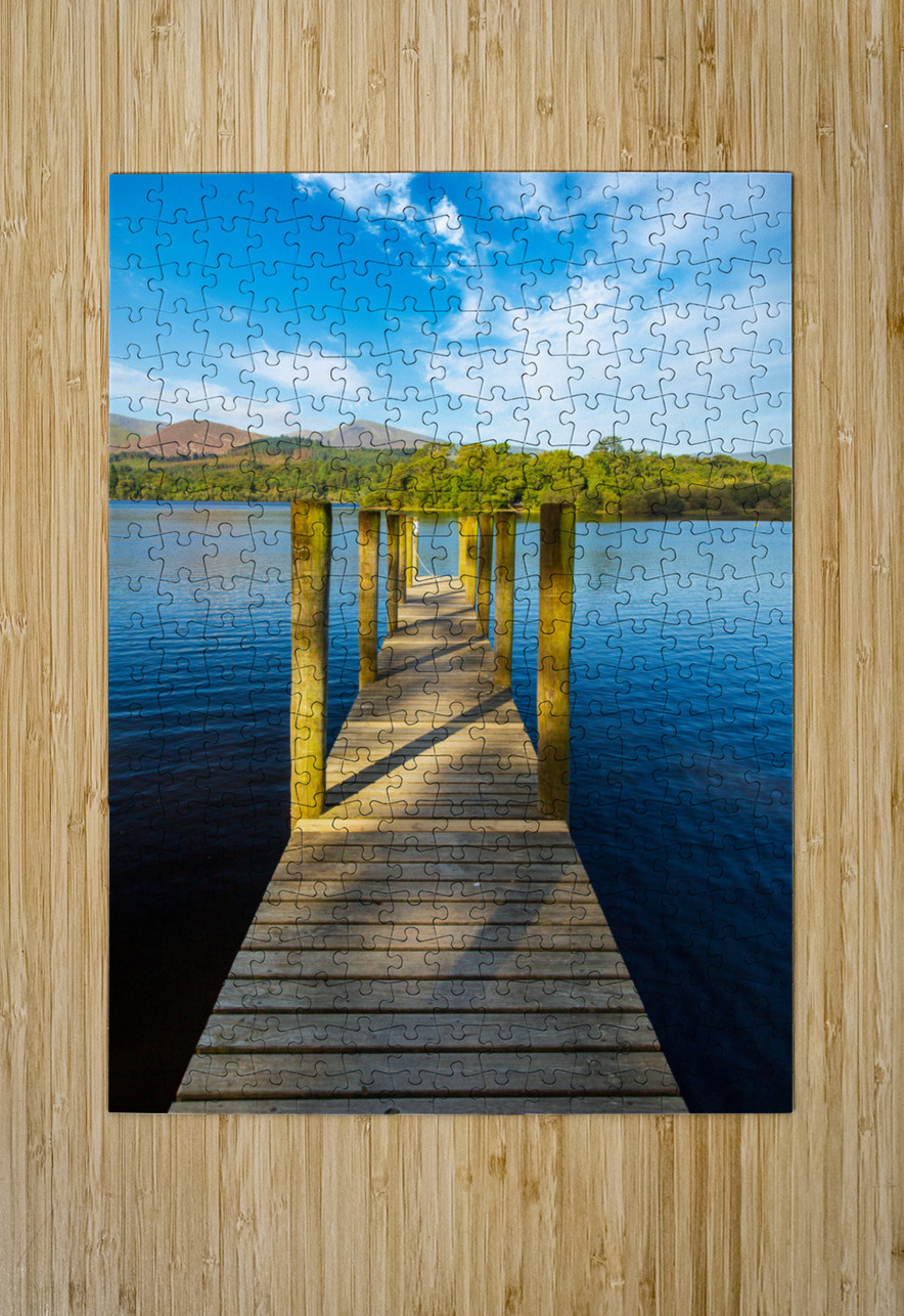 Pier on Derwent Water in Lake District Steve Heap Puzzle printing