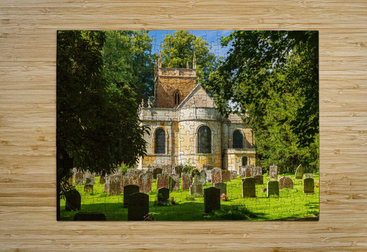 Church and graveyard in Honington Cotswolds Steve Heap Puzzle printing