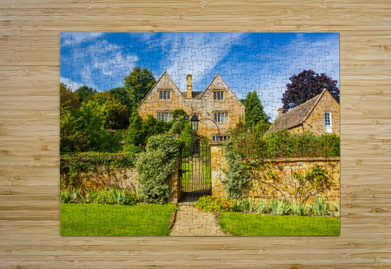 Old cotswold stone house in Ilmington Steve Heap Puzzle printing