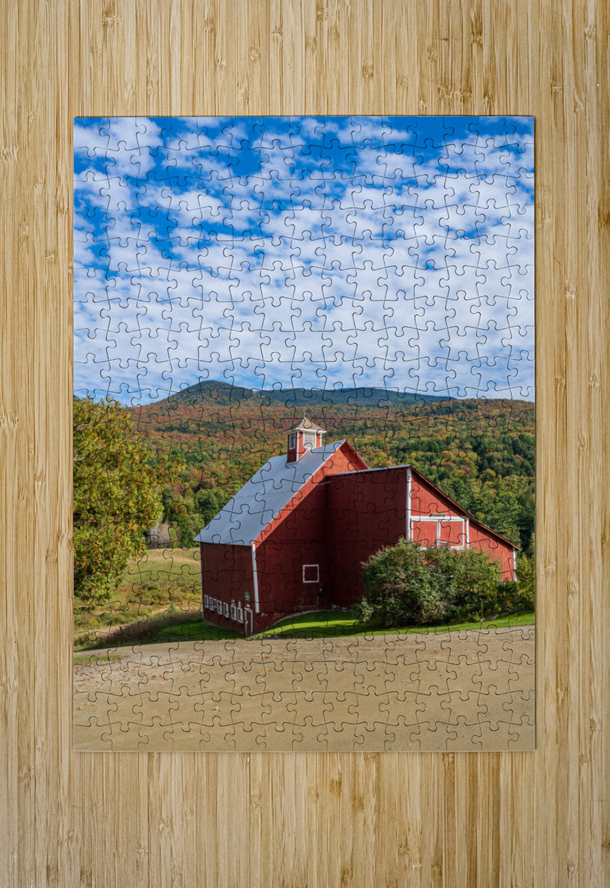 Grandview Farm barn with fall colors in Vermont Steve Heap Puzzle printing