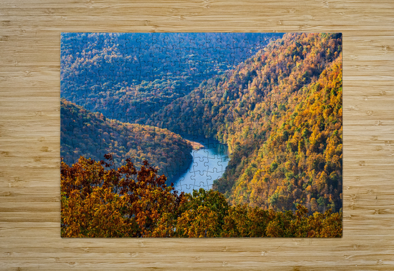 Sunrise over Cheat river from Coopers Rock Steve Heap Puzzle printing