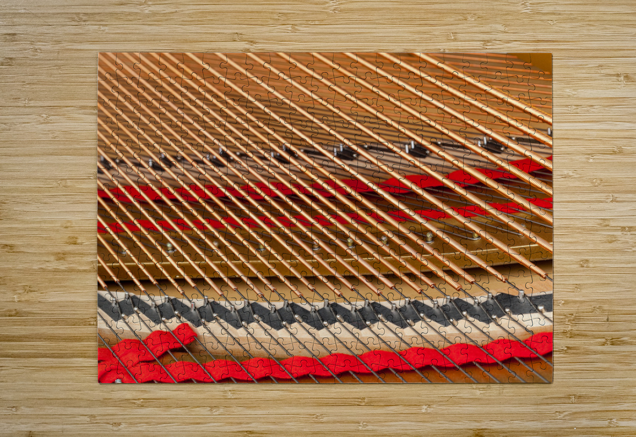 Interior of grand piano with strings Steve Heap Puzzle printing