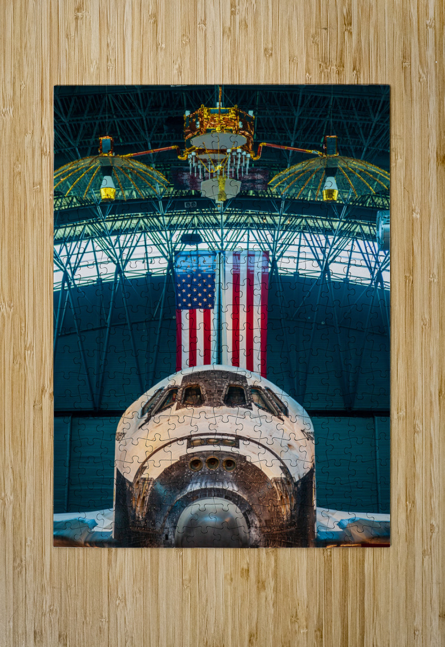 Space shuttle Discovery in its final home Steve Heap Puzzle printing