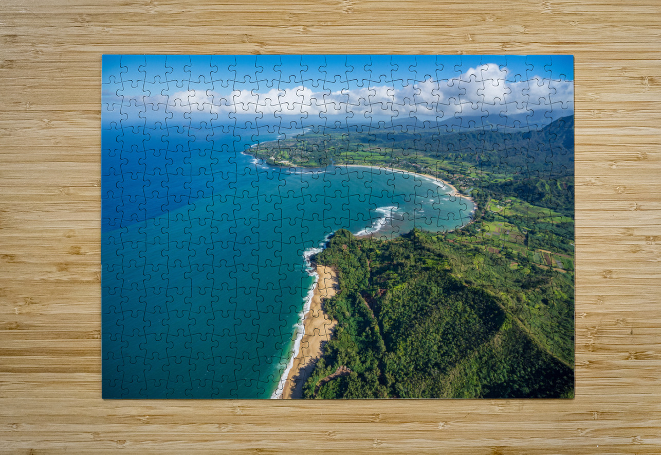 Garden Island of Kauai from helicopter tour Steve Heap Puzzle printing