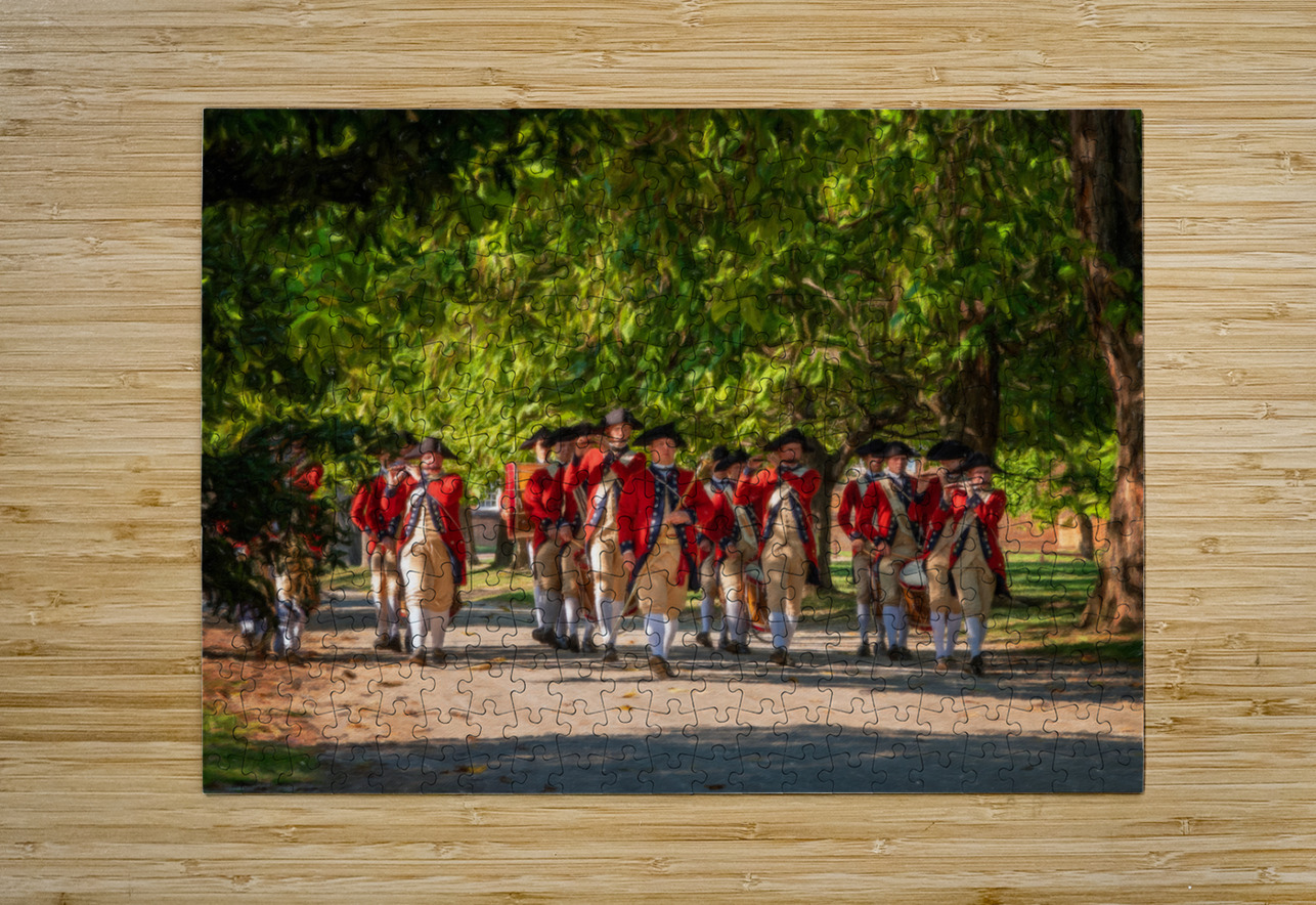 British Redcoats in marching band Steve Heap Puzzle printing