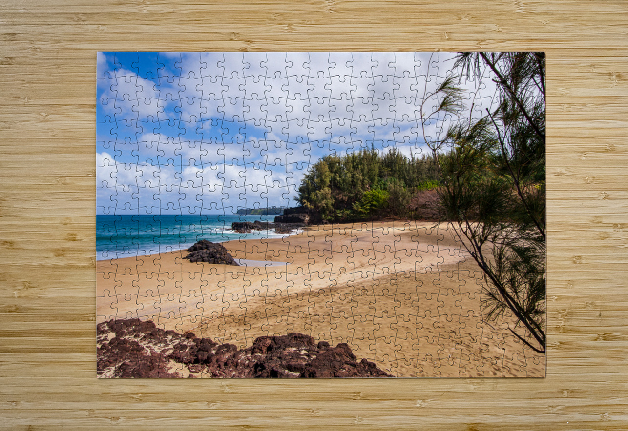 View towards Hanalei at Lumahai Steve Heap Puzzle printing