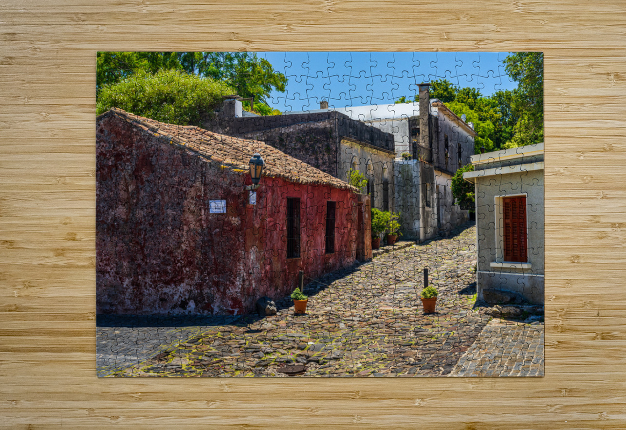 Street of Sighs in historical town of Colonia del Sacramento Steve Heap Puzzle printing
