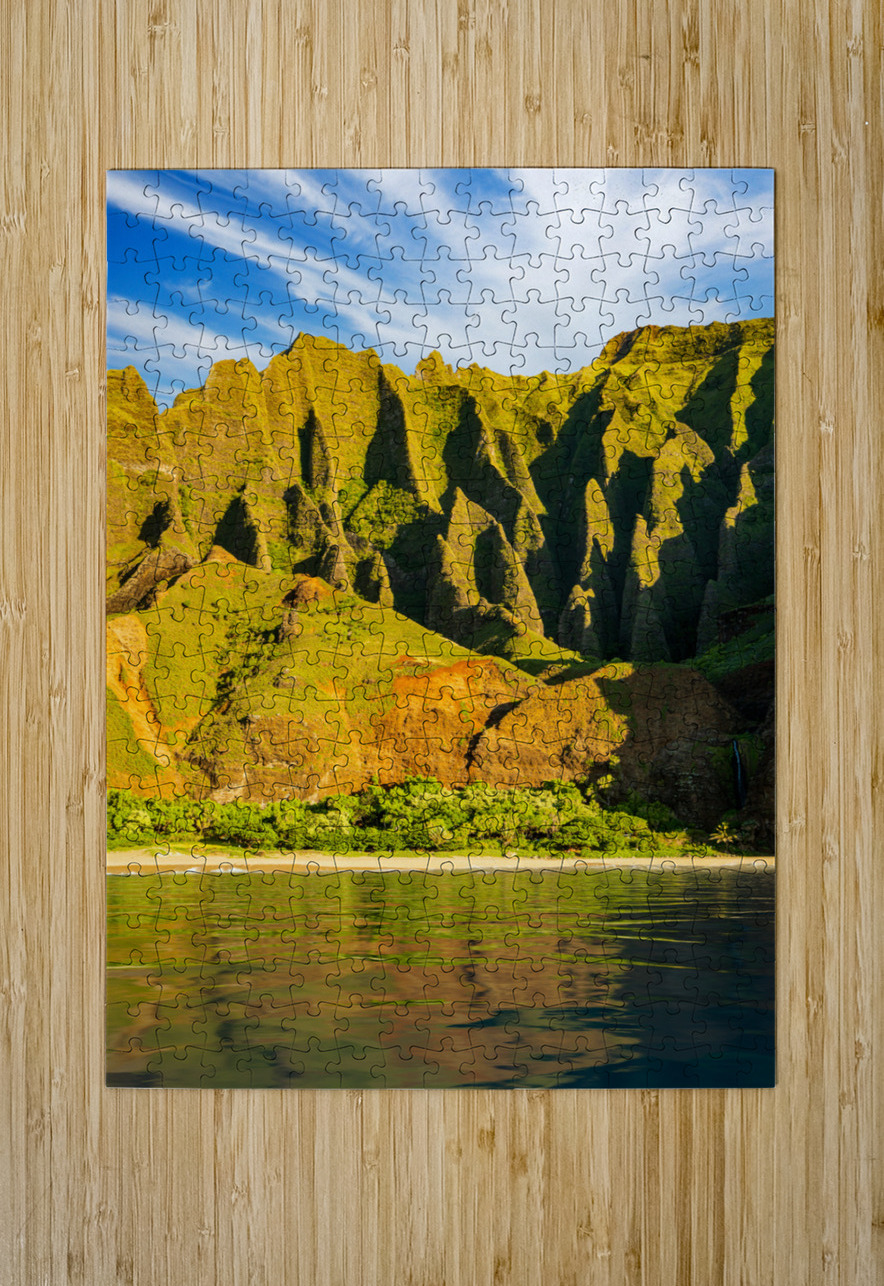 Vertical Na Pali coastline taken from Kauai cruise Steve Heap Puzzle printing