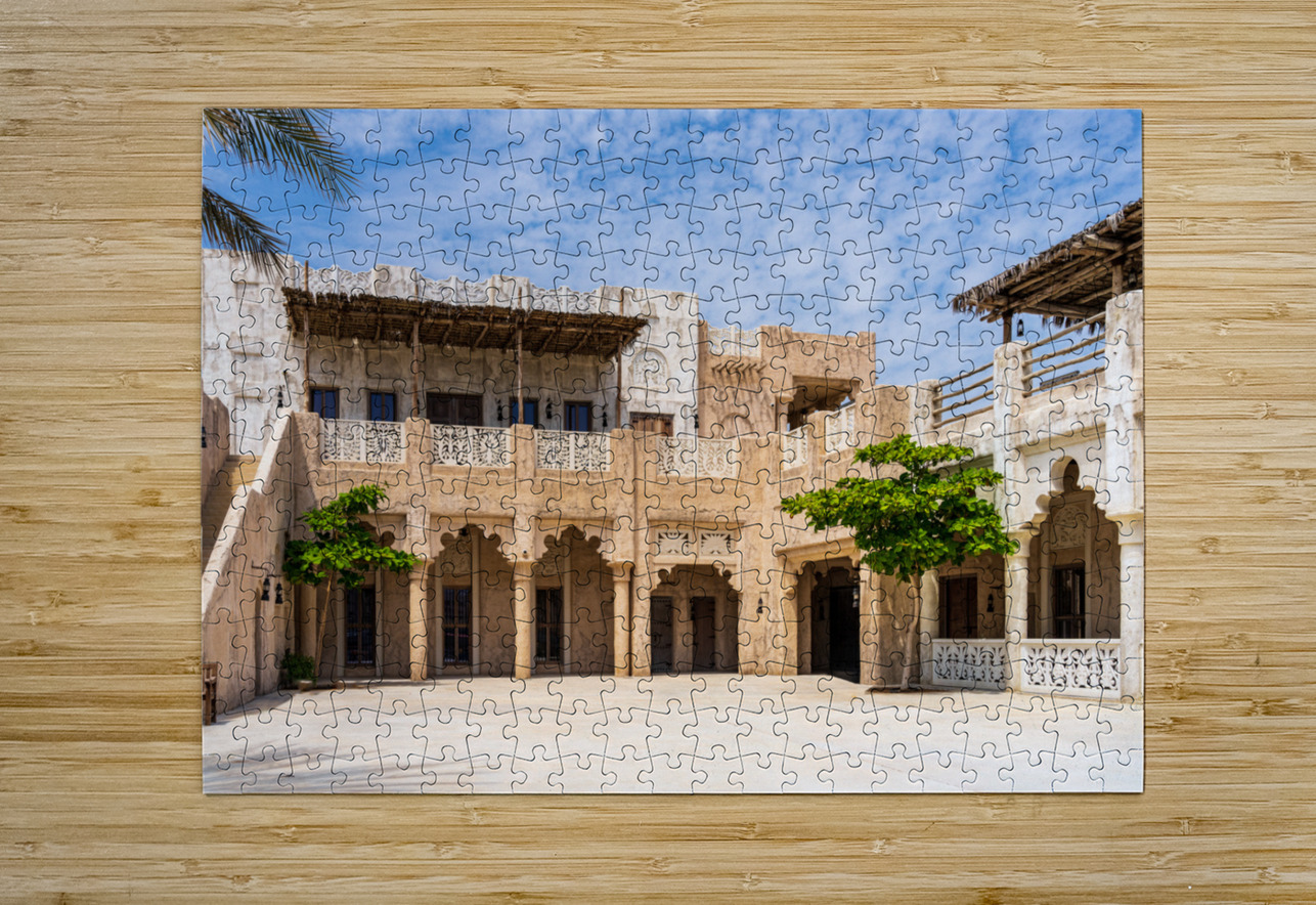 Traditional house in Al Shindagha district and museum in Dubai Steve Heap Puzzle printing