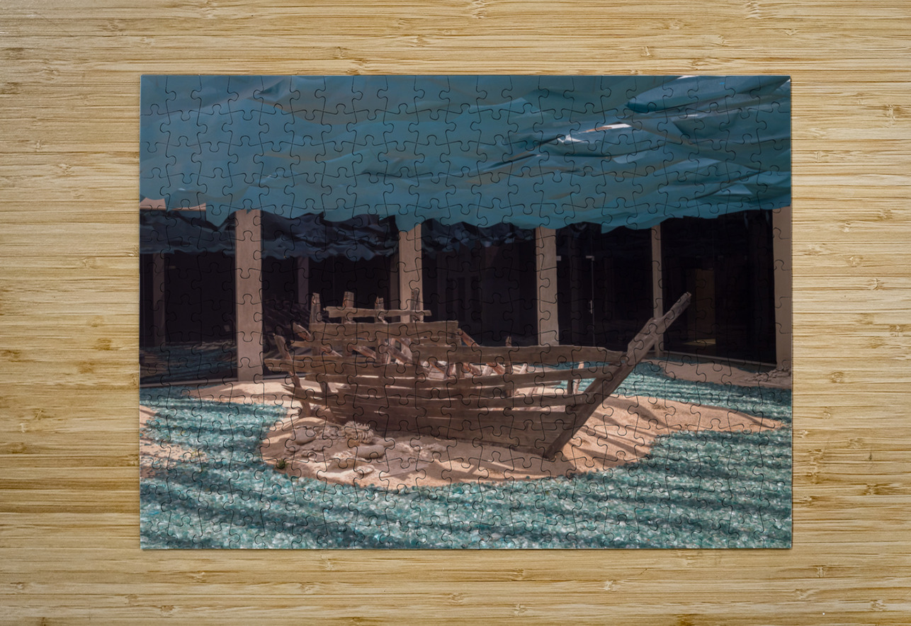 Dhow wreck in Al Shindagha district and museum in Dubai Steve Heap Puzzle printing