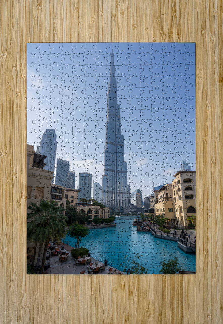 Restaurants and cafes of Dubai downtown business district Steve Heap Puzzle printing