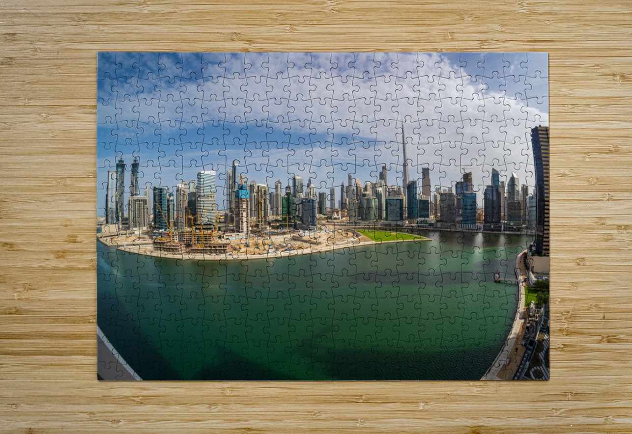 Construction of offices and apartments of Dubai Business Bay  Steve Heap Puzzle printing