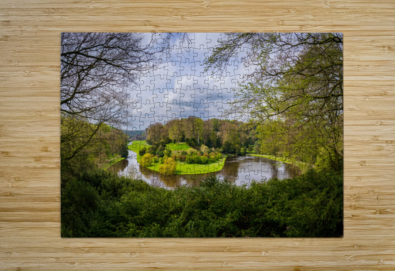 Springtime at Fountains Abbey ruins in Yorkshire England Steve Heap Puzzle printing