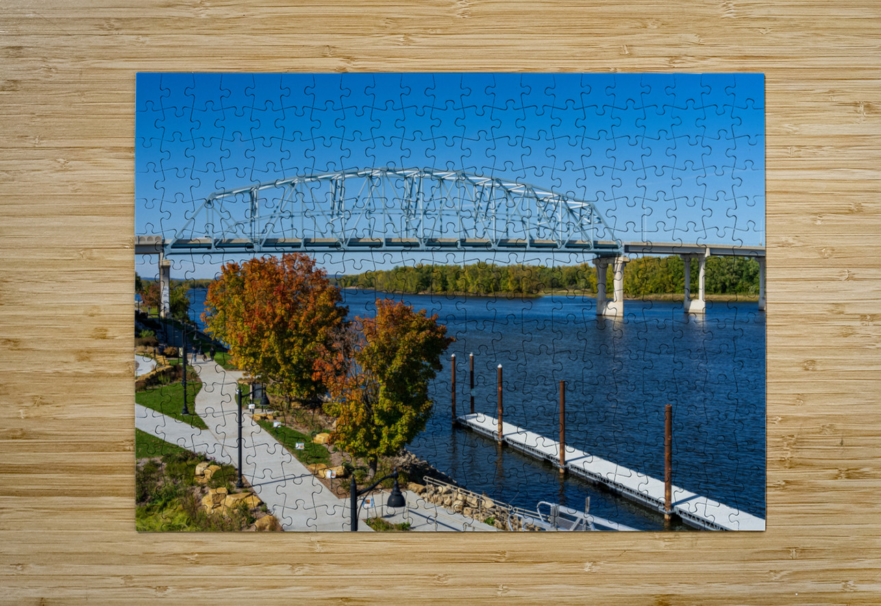 Garden alongside the Mississippi River in Wabasha Minnesota Steve Heap Puzzle printing