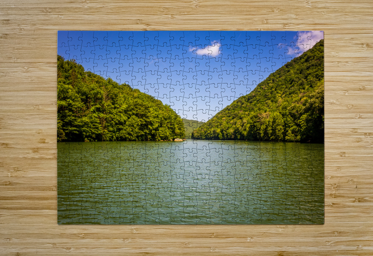 Calm view down Cheat Lake Morgantown Steve Heap Puzzle printing