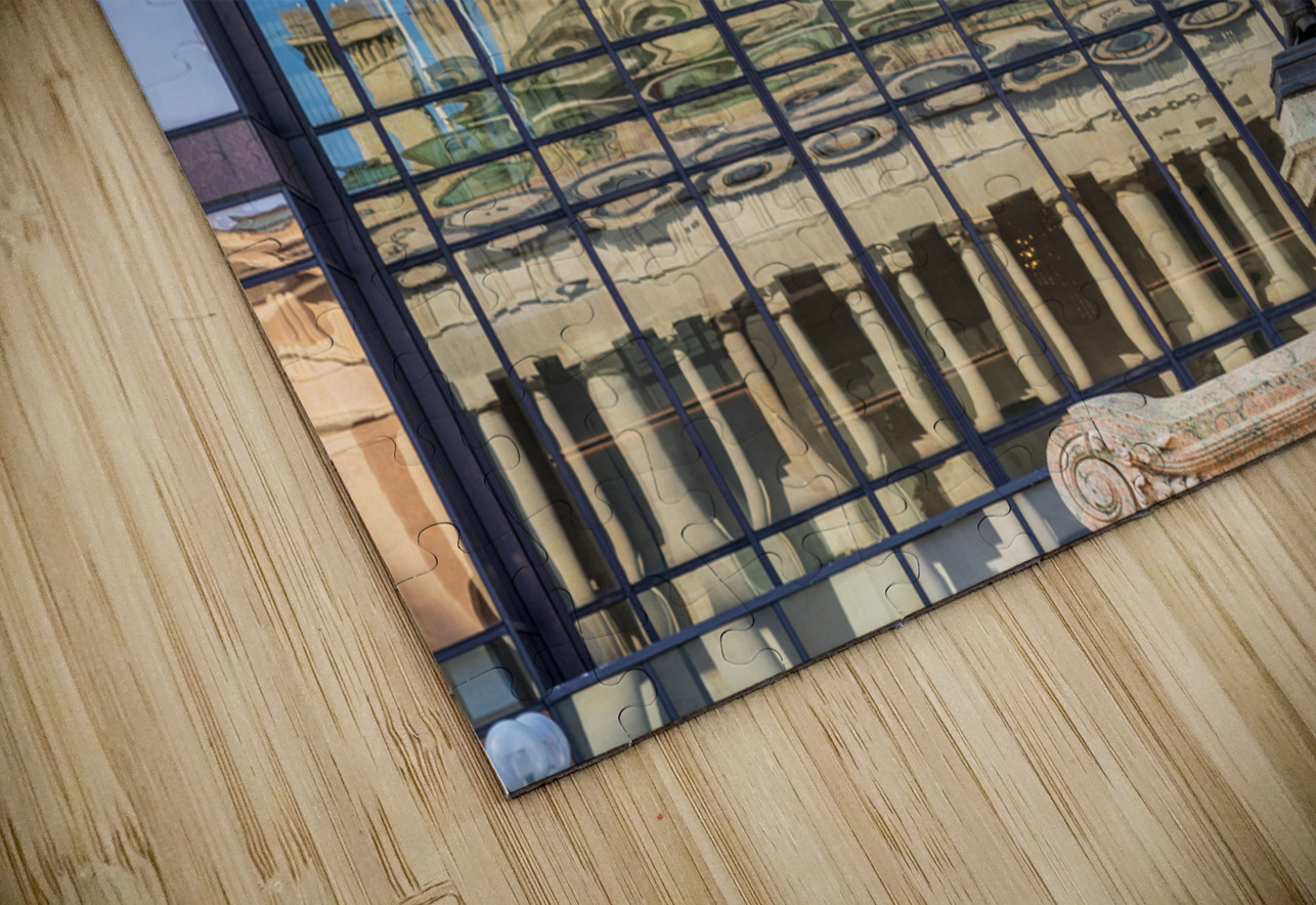Reflection of McKinley statue and State Capitol building in Colu Steve Heap Puzzle