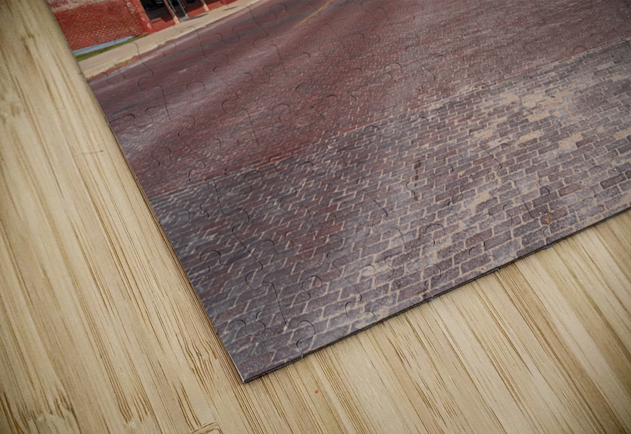 Street mural in once bustling railroad town of Bartlett in Texas Steve Heap Puzzle