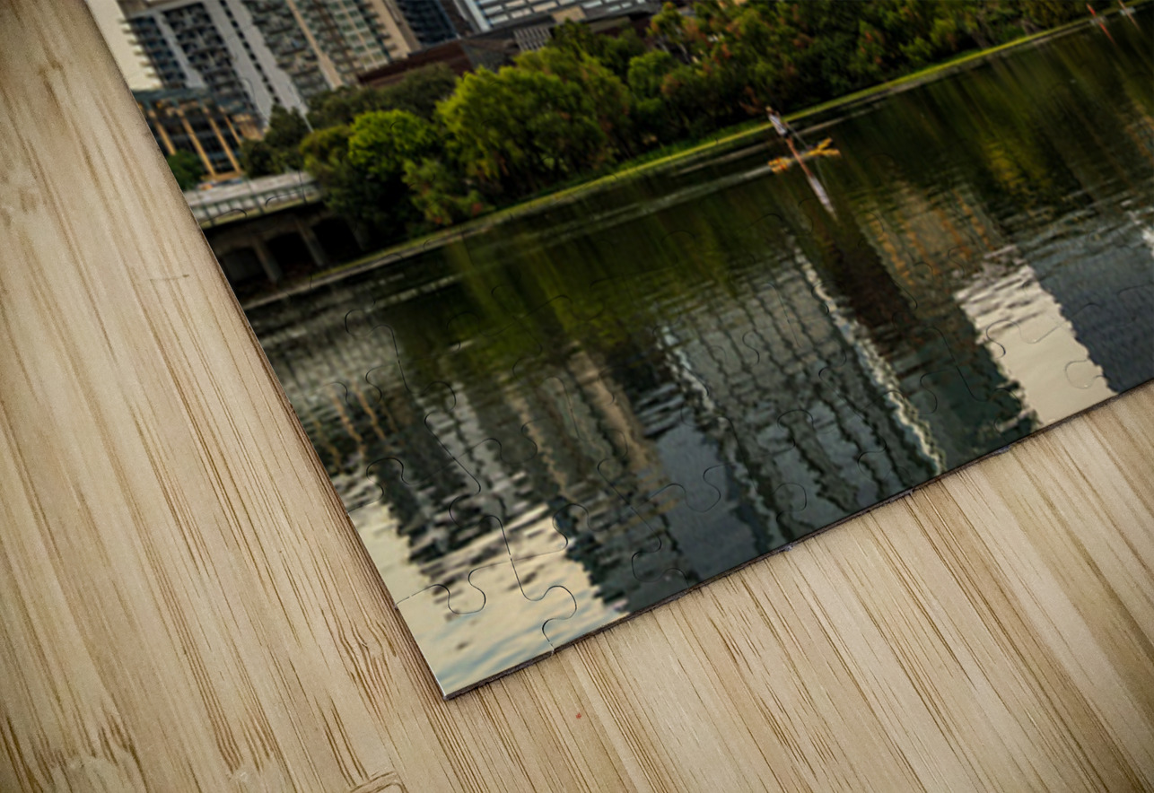Water level view of the city skyline of Austin Texas in summer 2 Steve Heap Puzzle