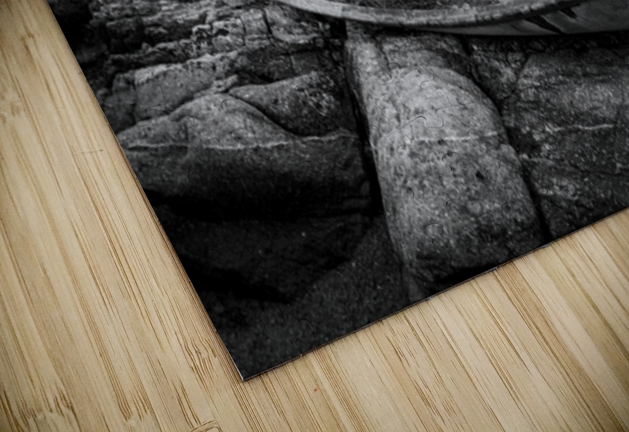 Monochrome abandoned rowing boat in Peggys Cove Steve Heap Puzzle