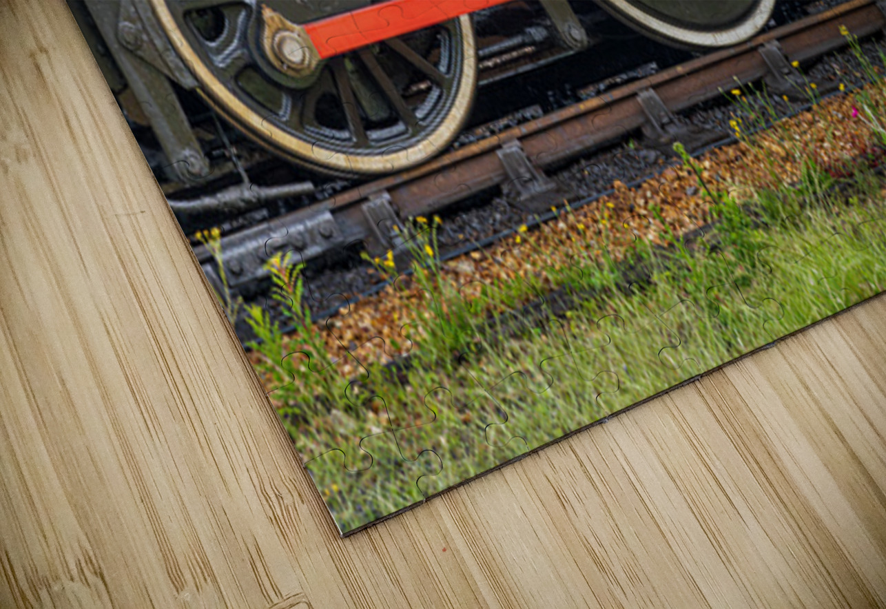 Detail of the wheels and coupling rod on the Isle of Wight Steam Steve Heap Puzzle