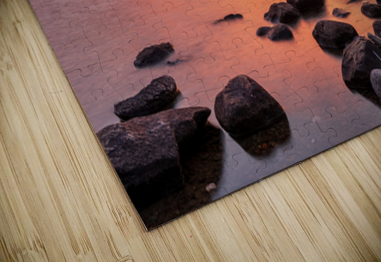 Vibrant sunset over Lake Wenatchee in the Cascade Mountains WA Steve Heap Puzzle