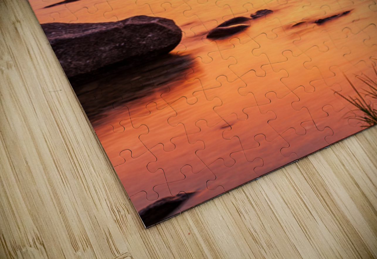 Vibrant sunset over Lake Wenatchee in the Cascade Mountains WA Steve Heap Puzzle