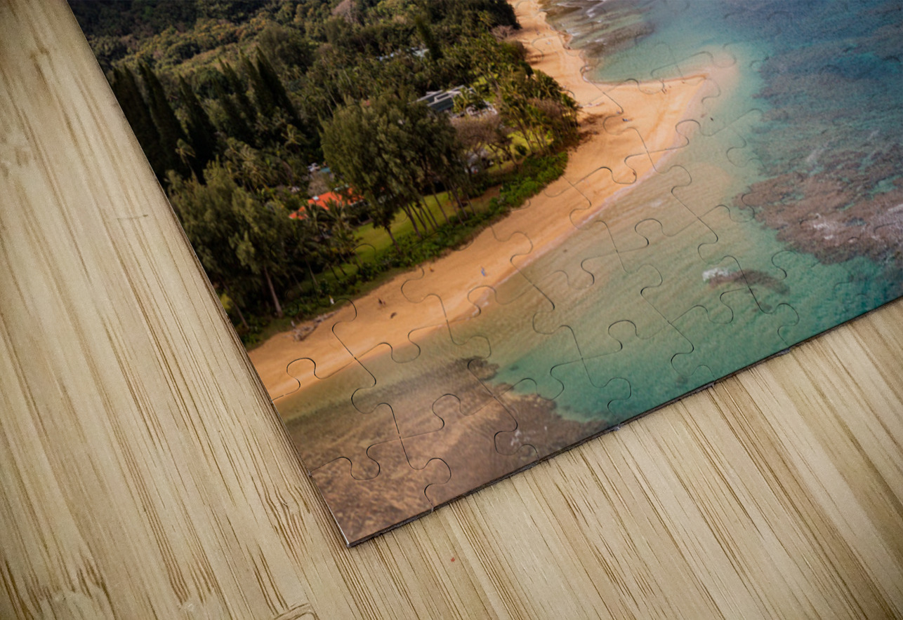 Aerial view of Tunnels Beach HD Sublimation Metal print