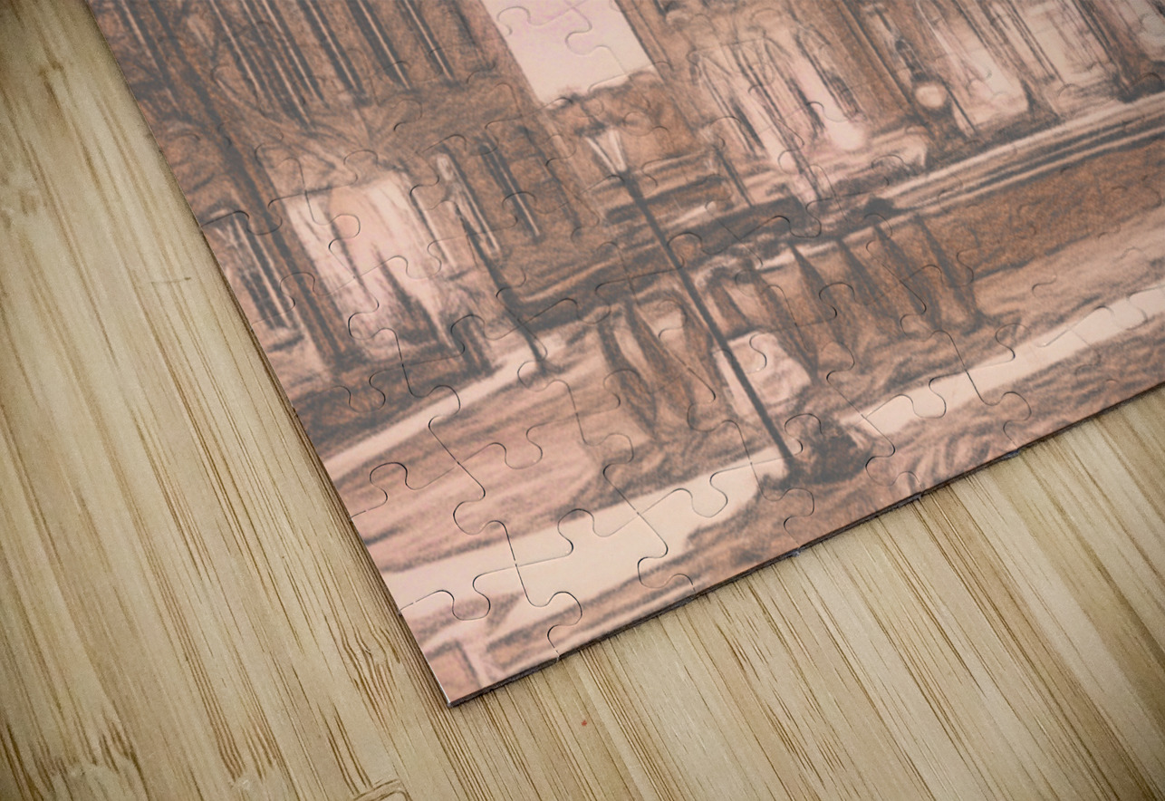 Woodburn Hall at West Virginia University in sepia tint Steve Heap Puzzle