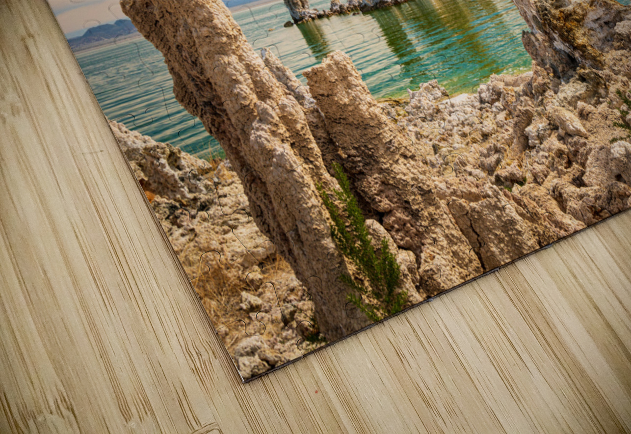 Tufa in the salty waters of Mono Lake HD Sublimation Metal print